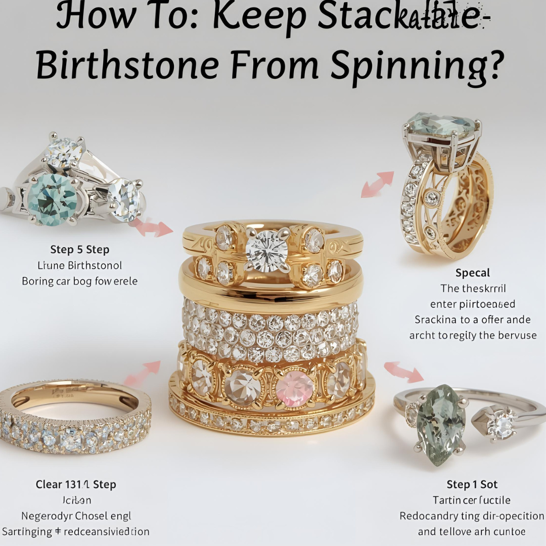 How to Keep Stackable Birthstone Rings From Spinning